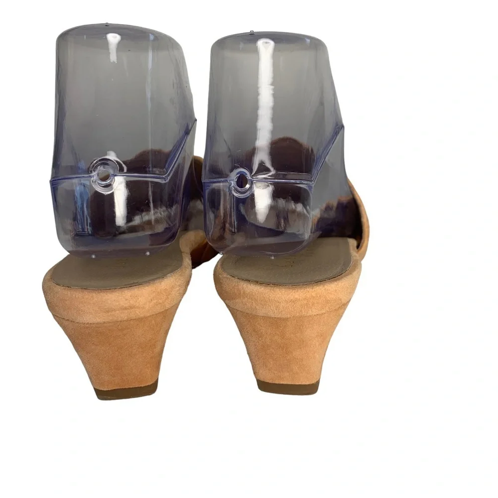 BETTYE MULLER Concept Chili Seema Suede Demi Wedge Slides Sandals Shoes Size 7.5